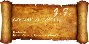 Gömöri Félix névjegykártya